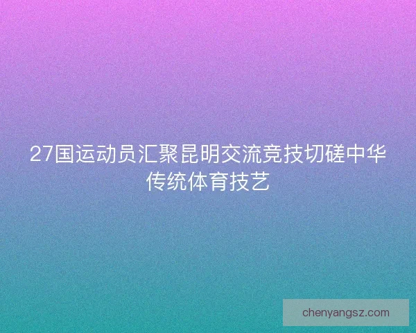 27国运动员汇聚昆明交流竞技切磋中华传统体育技艺